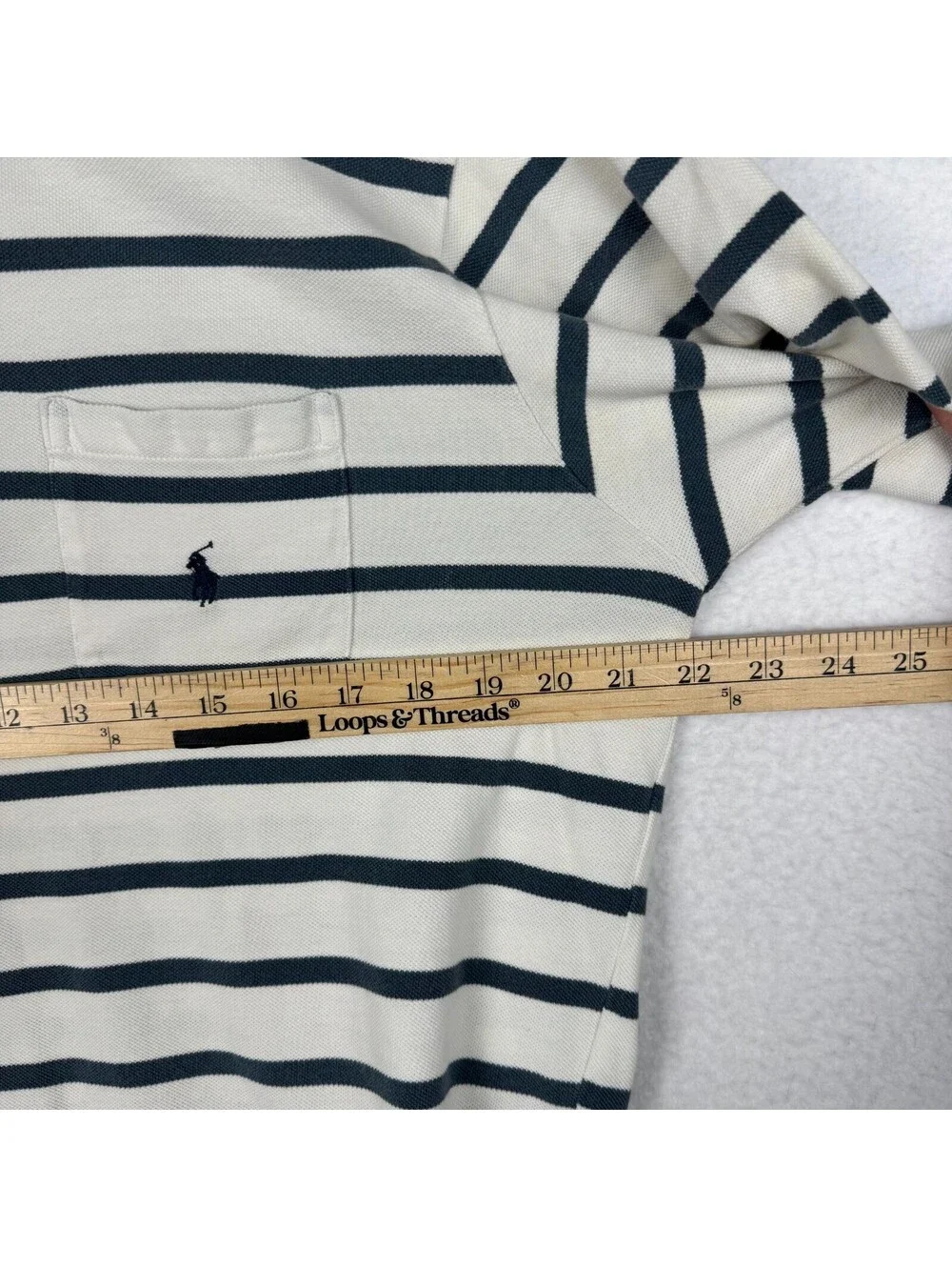 Vintage Polo Ralph Lauren Mens Large Striped Short Sleeve Shirt Made USA Hip Hop